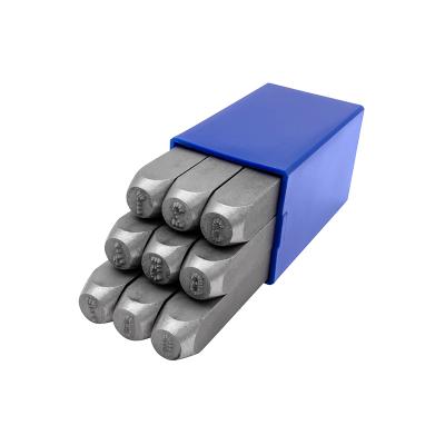 Ståltal prægestempler i sæt (0-9) med karakter højde 10 mm (Low Stress)